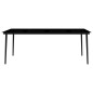 vidaXL Juego de comedor para jardín 9 piezas negro