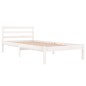 vidaXL Estructura de cama madera maciza de pino blanco 90x200 cm vidaXL Estructura de cama madera maciza de pino blanco 90x200 cm