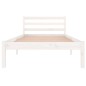 vidaXL Estructura de cama madera maciza de pino blanco 90x200 cm vidaXL Estructura de cama madera maciza de pino blanco 90x200 cm