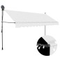 vidaXL Toldo manual retráctil con LED crema 350 cm vidaXL Toldo manual retráctil con LED crema 350 cm
