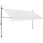 vidaXL Toldo manual retráctil con LED crema 350 cm vidaXL Toldo manual retráctil con LED crema 350 cm