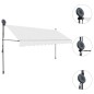 vidaXL Toldo manual retráctil con LED crema 350 cm vidaXL Toldo manual retráctil con LED crema 350 cm