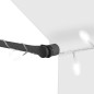 vidaXL Toldo manual retráctil con LED crema 350 cm vidaXL Toldo manual retráctil con LED crema 350 cm