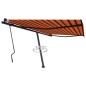 vidaXL Toldo de pie retráctil manual naranja y marrón 400x300 cm