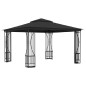 vidaXL Cenador con redes gris antracita 300x300x265 cm vidaXL Cenador con redes gris antracita 300x300x265 cm