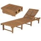vidaXL Tumbona plegable de madera maciza de acacia vidaXL Tumbona plegable de madera maciza de acacia