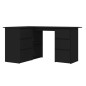 vidaXL Escritorio de esquina madera contrachapada negro 145x100x76 cm vidaXL Escritorio de esquina madera contrachapada negro 145x100x76 cm