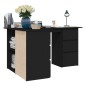 vidaXL Escritorio de esquina madera contrachapada negro 145x100x76 cm vidaXL Escritorio de esquina madera contrachapada negro 145x100x76 cm