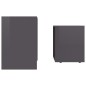 vidaXL Juego mesas centro madera contrachapada gris brillo 48x30x45 cm vidaXL Juego mesas centro madera contrachapada gris brillo 48x30x45 cm