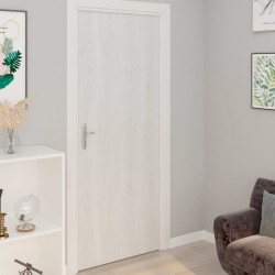 vidaXL Láminas autoadhesivas puertas 2 uds PVC madera blanca 210x90cm 