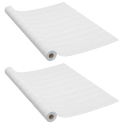 vidaXL Láminas autoadhesivas puertas 2 uds PVC madera blanca 210x90cm 