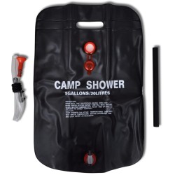 vidaXL Ducha solar portátil de camping 20 L 2 unidades