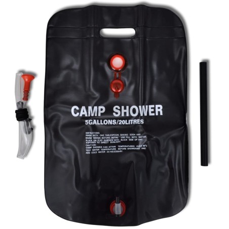 vidaXL Ducha solar portátil de camping 20 L 2 unidades