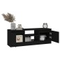 vidaXL Mueble de TV con puerta negro 102x30x36 cm vidaXL Mueble de TV con puerta negro 102x30x36 cm