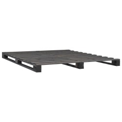 vidaXL Estructura de cama de palés madera maciza pino gris 140x200 cm