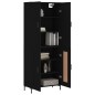 vidaXL Aparador alto madera contrachapada negro 69,5x34x180 cm vidaXL Aparador alto madera contrachapada negro 69,5x34x180 cm