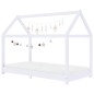 vidaXL Estructura de cama infantil madera maciza pino blanco 70x140 cm vidaXL Estructura de cama infantil madera maciza pino blanco 70x140 cm