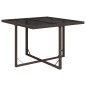 vidaXL Mesa de jardín ratán sintético y vidrio marrón 109x107x74 cm vidaXL Mesa de jardín ratán sintético y vidrio marrón 109x107x74 cm