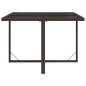 vidaXL Mesa de jardín ratán sintético y vidrio marrón 109x107x74 cm vidaXL Mesa de jardín ratán sintético y vidrio marrón 109x107x74 cm
