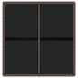 vidaXL Mesa de jardín ratán sintético y vidrio marrón 109x107x74 cm vidaXL Mesa de jardín ratán sintético y vidrio marrón 109x107x74 cm