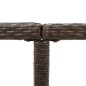 vidaXL Mesa de jardín ratán sintético y vidrio marrón 109x107x74 cm vidaXL Mesa de jardín ratán sintético y vidrio marrón 109x107x74 cm