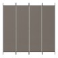 vidaXL Biombo divisor de 4 paneles de tela gris antracita 698x180 cm vidaXL Biombo divisor de 4 paneles de tela gris antracita 698x180 cm