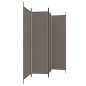 vidaXL Biombo divisor de 4 paneles de tela gris antracita 698x180 cm vidaXL Biombo divisor de 4 paneles de tela gris antracita 698x180 cm