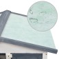 vidaXL Jaula conejera con 3 puertas madera gris vidaXL Jaula conejera con 3 puertas madera gris