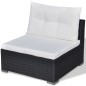 vidaXL Set de muebles de jardín 5 pzas y cojines ratán sintético negro vidaXL Set de muebles de jardín 5 pzas y cojines ratán sintético negro