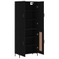 vidaXL Aparador alto madera contrachapada negro 69,5x34x180 cm vidaXL Aparador alto madera contrachapada negro 69,5x34x180 cm