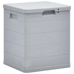 vidaXL Caja de almacenamiento de jardín 90 L gris claro