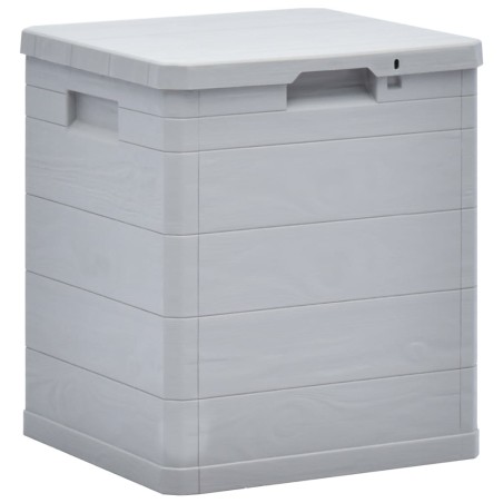 vidaXL Caja de almacenamiento de jardín 90 L gris claro