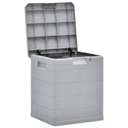 vidaXL Caja de almacenamiento de jardín 90 L gris claro