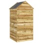 vidaXL Cobertizo de herramientas con puerta madera pino 107x107x220 cm vidaXL Cobertizo de herramientas con puerta madera pino 107x107x220 cm