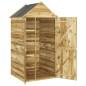vidaXL Cobertizo de herramientas con puerta madera pino 107x107x220 cm vidaXL Cobertizo de herramientas con puerta madera pino 107x107x220 cm