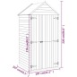 vidaXL Cobertizo de herramientas con puerta madera pino 107x107x220 cm vidaXL Cobertizo de herramientas con puerta madera pino 107x107x220 cm