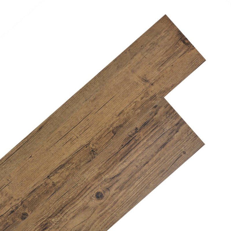vidaXL Lamas para suelo PVC autoadhesivas 5,02m² 2mm marrón nogal vidaXL Lamas para suelo PVC autoadhesivas 5,02m² 2mm marrón nogal