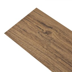 vidaXL Lamas para suelo PVC autoadhesivas 5,02m² 2mm marrón nogal