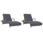 vidaXL Toallas de playa 2 uds tela gris antracita 400 g/m² 75x200 cm vidaXL Toallas de playa 2 uds tela gris antracita 400 g/m² 75x200 cm