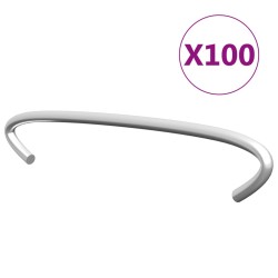 vidaXL Ganchos de gaviones 100 unidades acero galvanizado 10 cm