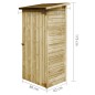 vidaXL Caseta de herramientas de jardín madera de pino 88x76x175 cm vidaXL Caseta de herramientas de jardín madera de pino 88x76x175 cm