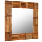 vidaXL Espejo de pared madera maciza de traviesas del tren 60x60 cm vidaXL Espejo de pared madera maciza de traviesas del tren 60x60 cm