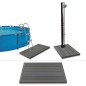vidaXL Panel de suelo para ducha solar escalera piscina WPC vidaXL Panel de suelo para ducha solar escalera piscina WPC