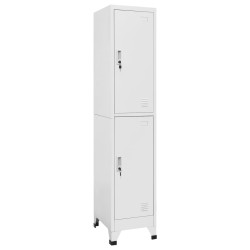 vidaXL Armario taquilla con 2 compartimentos 38x45x180 cm  