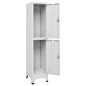 vidaXL Armario taquilla con 2 compartimentos 38x45x180 cm vidaXL Armario taquilla con 2 compartimentos 38x45x180 cm