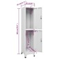 vidaXL Armario taquilla con 2 compartimentos 38x45x180 cm vidaXL Armario taquilla con 2 compartimentos 38x45x180 cm