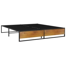 vidaXL Estructura de cama de metal negra 140x200 cm
