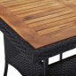 vidaXL Mesa comedor para jardín ratán sintético madera de acacia negro vidaXL Mesa comedor para jardín ratán sintético madera de acacia negro