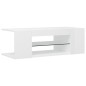 vidaXL Mueble de TV con luces LED blanco brillante 90x39x30 cm