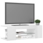 vidaXL Mueble de TV con luces LED blanco brillante 90x39x30 cm